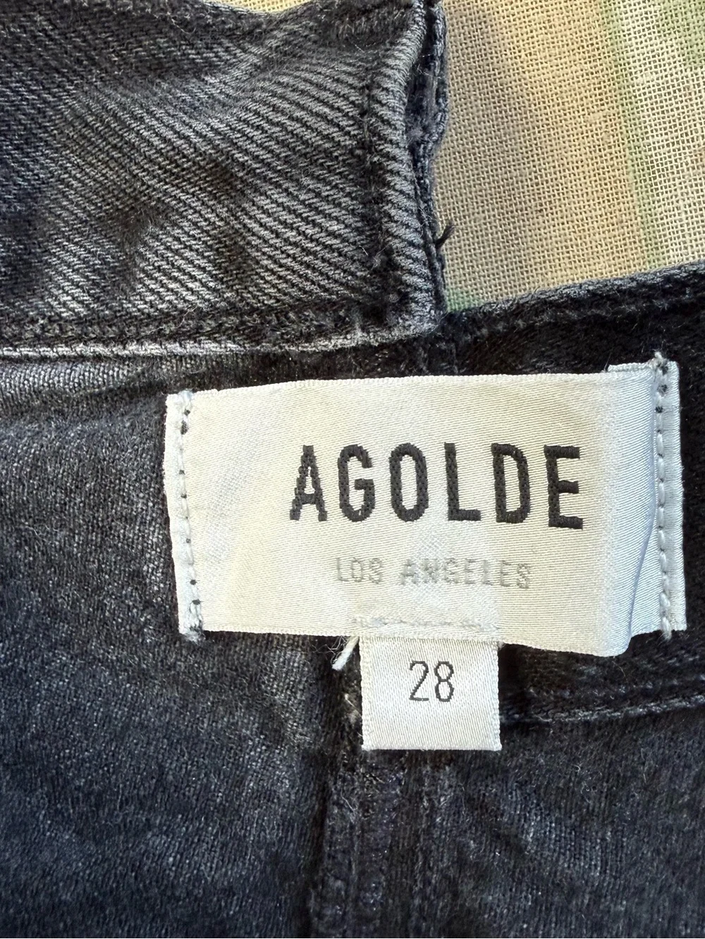 AGOLDE Black High-Rise Cutoff Denim Shorts NWOT